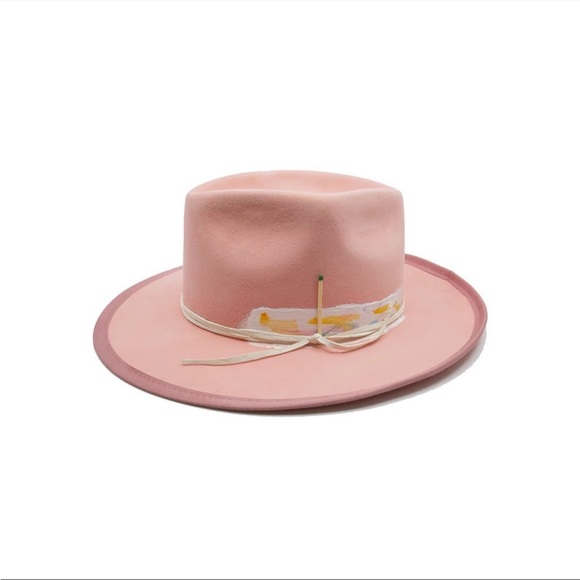 Nick Fouquet NWOT pink babe rainbow hat 100x beaver felt fedora Teressa Foglia